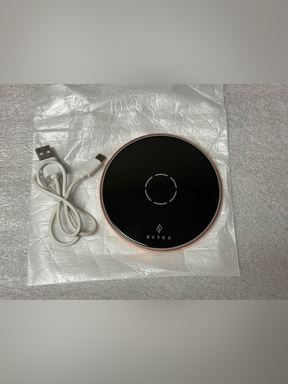 Burga Rose Gold Wireless Charging Pad (USB-C)